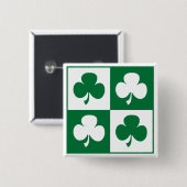 Badge Carré 5 Cm Shamrock (Devant & derrière)