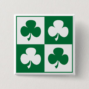 Badge Carré 5 Cm Shamrock