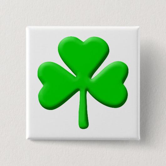 Badge Carré 5 Cm shamrock 3d (Devant)