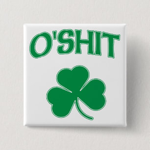 Badge Carré 5 Cm Shamrock d'O'Shit Irsh