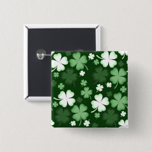 Badge Carré 5 Cm Shamrocks de la Saint Patrick