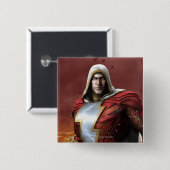 Badge Carré 5 Cm Shazam (Devant & derrière)