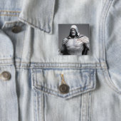 Badge Carré 5 Cm Shazam (En situation)