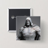 Badge Carré 5 Cm Shazam (Devant & derrière)