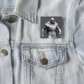 Badge Carré 5 Cm Shazam Alternate (En situation)