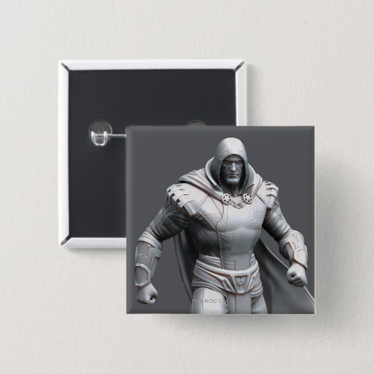 Badge Carré 5 Cm Shazam Alternate (Devant & derrière)