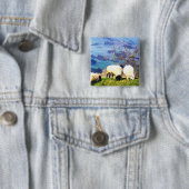 BADGE CARRÉ 5 CM SHEEP (En situation)