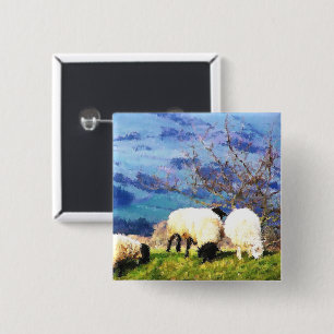 BADGE CARRÉ 5 CM SHEEP