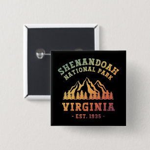 Badge Carré 5 Cm Shenandoah National Park Virginia USA