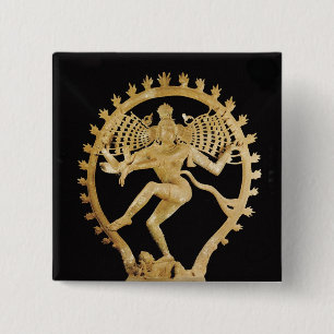 Badge Carré 5 Cm Shiva Nataraja