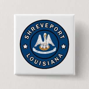 Badge Carré 5 Cm Shreveport Louisiana