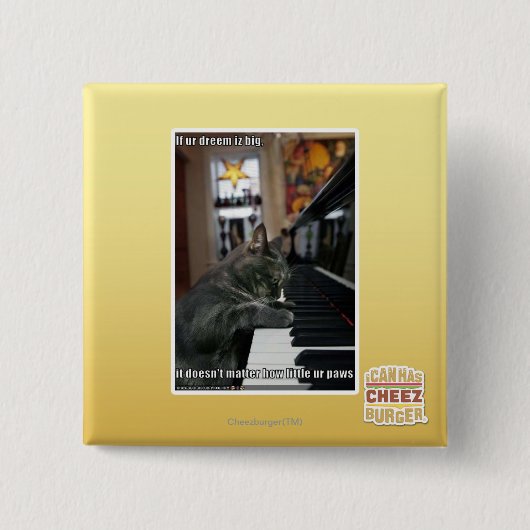 Badge Carré 5 Cm Si le dreem d'ur est grand (Devant)