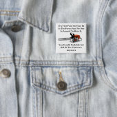 Badge Carré 5 Cm Si Un Arbre Tombe Sur Le Bouton Ex (En situation)