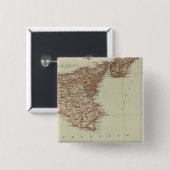 Badge Carré 5 Cm Sicile, Sardaigne (Devant & derrière)