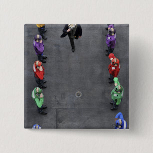 Badge Carré 5 Cm Sideboys d'arc-en-ciel de marine des USA