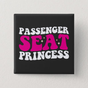 Badge Carré 5 Cm Siège passager Princess Girl Car Super Retro