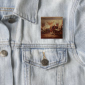 Badge Carré 5 Cm Signature de la déclaration d'indépendance, 4ème (En situation)