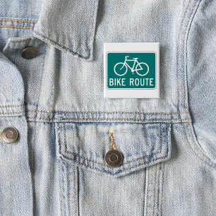 BADGE CARRÉ 5 CM SIGNE DE LA VOIE PISTE À VÉLO PISTE À VÉLO