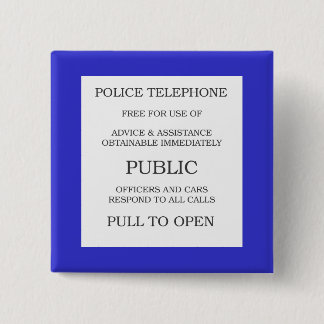 Badge Carré 5 Cm Signe public de cabine téléphonique