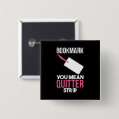 Badge Carré 5 Cm Signet, Bande De Quitter (Devant & derrière)