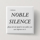 Badge Carré 5 Cm Silence noble (Devant)