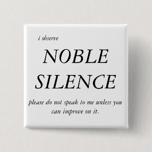 Badge Carré 5 Cm Silence noble