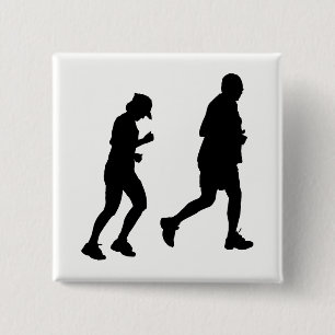 Badge Carré 5 Cm Silhouette
