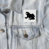 Badge Carré 5 Cm Silhouette de Frog (En situation)
