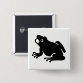 Badge Carré 5 Cm Silhouette de Frog (Devant & derrière)