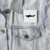 Badge Carré 5 Cm Silhouette de requin (En situation)