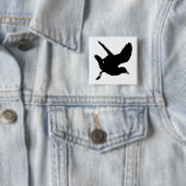 Badge Carré 5 Cm Silhouette du goéland (En situation)