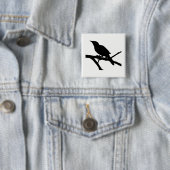 Badge Carré 5 Cm Silhouette Mockingbird (En situation)
