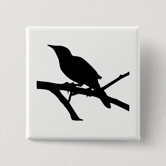 Badge Carré 5 Cm Silhouette Mockingbird (Devant)