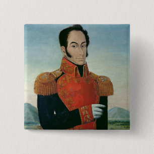 Badge Carré 5 Cm Simon Bolivar