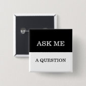 Badge Carré 5 Cm Simple À Lire Poser Une Question Bouton Ordinateur (Devant & derrière)