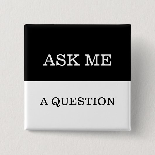 Badge Carré 5 Cm Simple À Lire Poser Une Question Bouton Ordinateur (Devant)