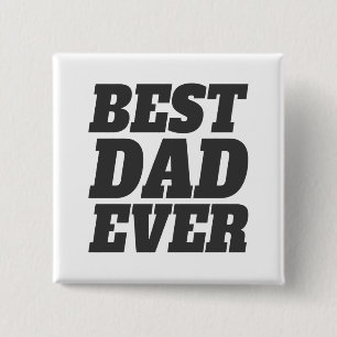 Badge Carré 5 Cm Simple meilleure Fête des pères papa jamais Bout