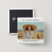 Badge Carré 5 Cm Simple Moderne En Mémoire Amoureuse (Devant & derrière)
