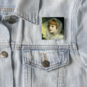Badge Carré 5 Cm Simplicity et Innocence, 1900 (En situation)