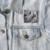 Badge Carré 5 Cm Simulation de nuage d'une seule journée (En situation)