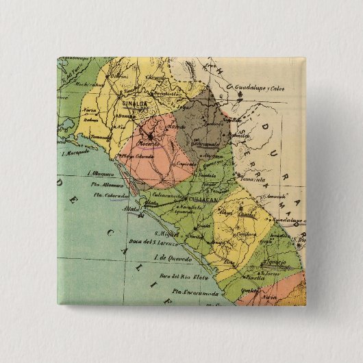 Badge Carré 5 Cm Sinaloa, Mexique (Devant)