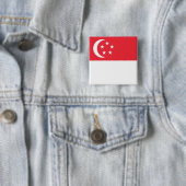 Badge Carré 5 Cm Singapour (En situation)