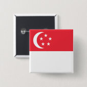 Badge Carré 5 Cm Singapour (Devant & derrière)