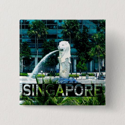 Badge Carré 5 Cm Singapour (Devant)