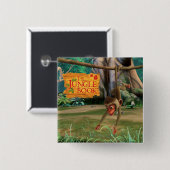 Badge Carré 5 Cm Singe de bébé (Devant & derrière)