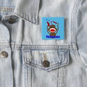 Badge Carré 5 Cm Singe-soc phlébotomiste (En situation)