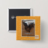 Badge Carré 5 Cm Singes des vacances (Devant & derrière)