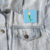 Badge Carré 5 Cm Sirène (En situation)