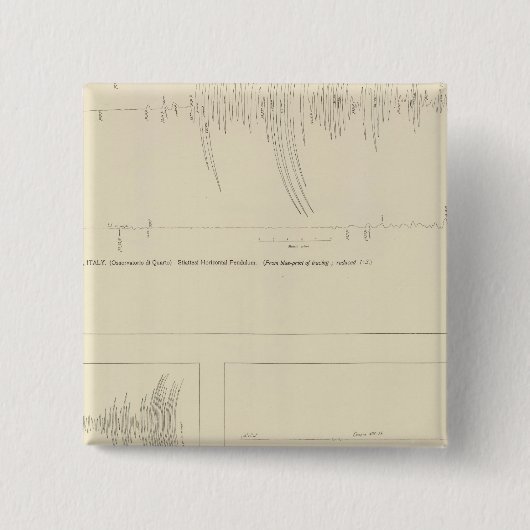 Badge Carré 5 Cm Sismogrammes californiens 6 (Devant)