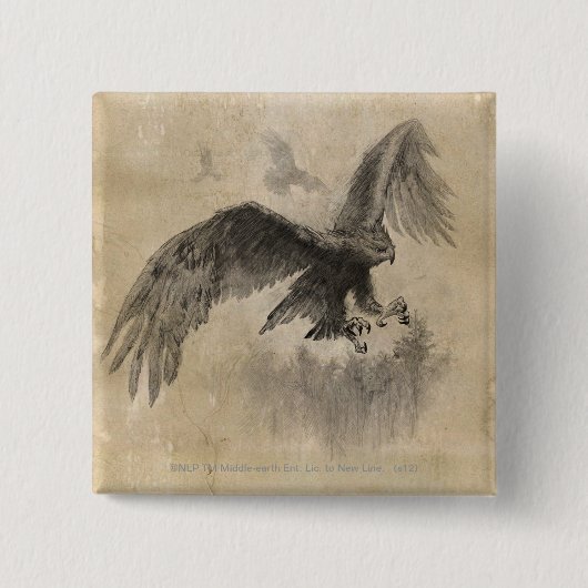 Badge Carré 5 Cm Sketch de Great Eagles (Devant)